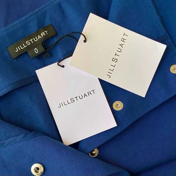 Jill Stuart Justina High-Waist Snap-Front Maxi Skirt Lapis Sz 0 *NWT* - Picture 4 of 9